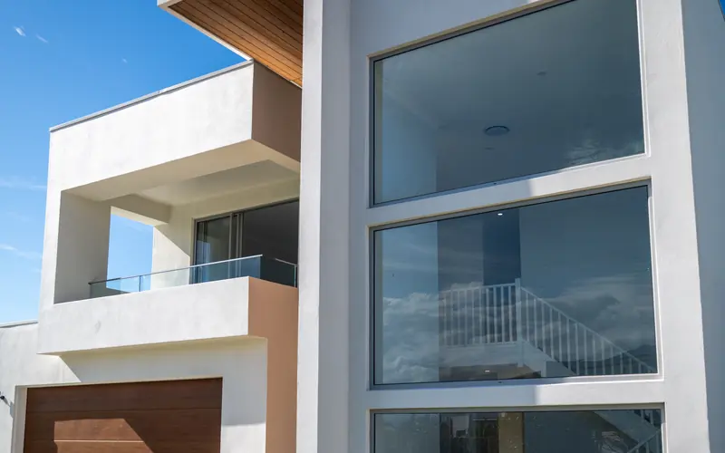 Completed residence viewed from the street